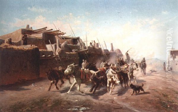 A Stampede - Pueblo Of Jemez - New Mexico - view 1