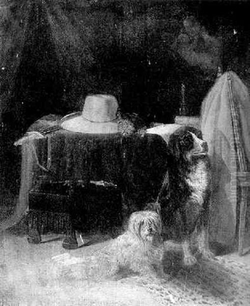 Study Of Two Dogs In A Interior - view 1