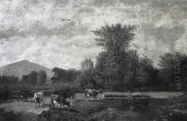 Landscape With Fisherman And Cattle - view 1
