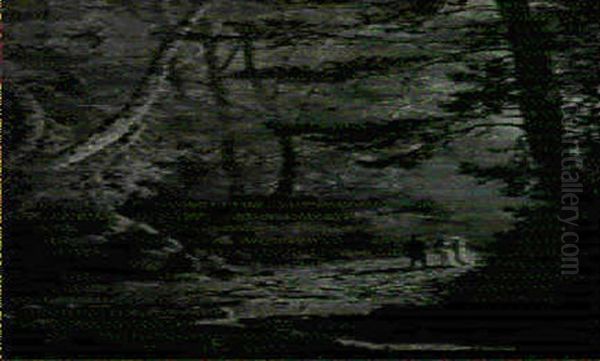 Luminous Forest Interior With Figures - view 1