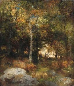 Autumn Woods by Thomas Moran