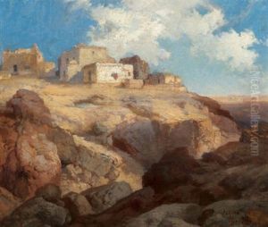 A Bit Of Acoma, New Mexico by Thomas Moran