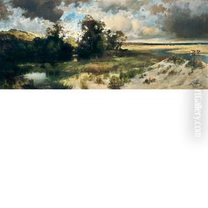 Stormy Skies, Long Island by Thomas Moran