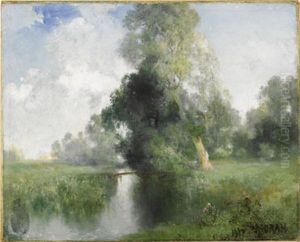 Beside The Stream by Thomas Moran
