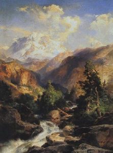 Mount Moran, Teton Range by Thomas Moran