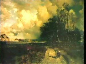 Landschaft Bei Gewitters- Timmung by Thomas Moran