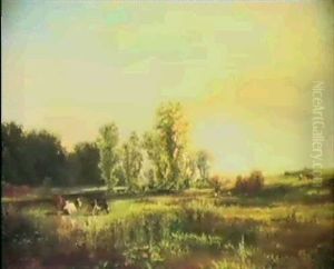 Summer Landscape With Cows