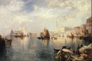 Venice, The Grand Canal With The Doge's Palace by Thomas Moran
