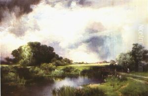 Showery Weather, East Hampton by Thomas Moran
