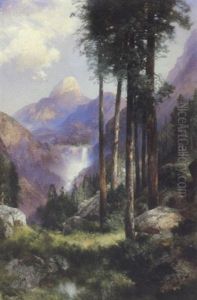 Vernal Falls, Yosemite Valley by Thomas Moran
