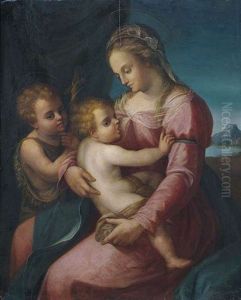 Die Madonna Mit Christus Und Dem Johannesknaben by Francesco (Il Poppi) Morandini