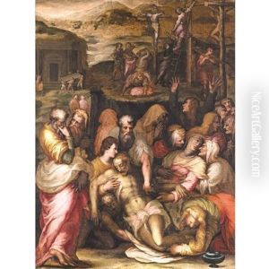 The Lamentation Over The Dead Christ by Francesco (Il Poppi) Morandini