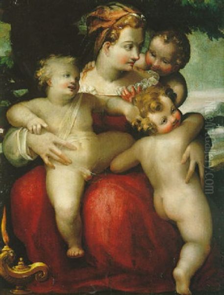 La Vierge A L'enfant Avec Saint Jean Baptiste - view 1