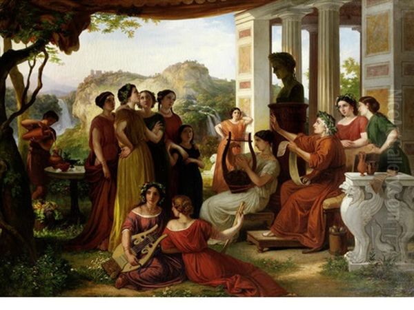 Horace Delivering The Odes To Augustus - view 1