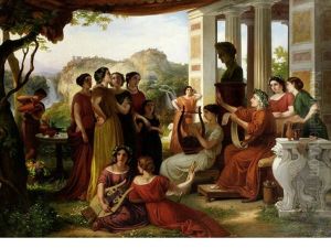 Horace Delivering The Odes To Augustus