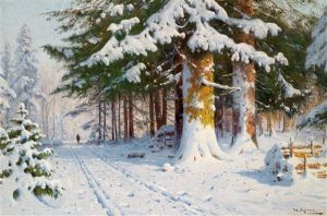 Heimweg Im Winterwald by Walter Moras