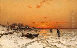 Sonnenuntergang Im Winter by Walter Moras