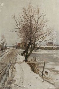 Winter An Der Landstrase by Walter Moras