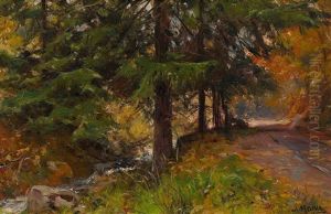 Waldweg Im Gebirge by Walter Moras