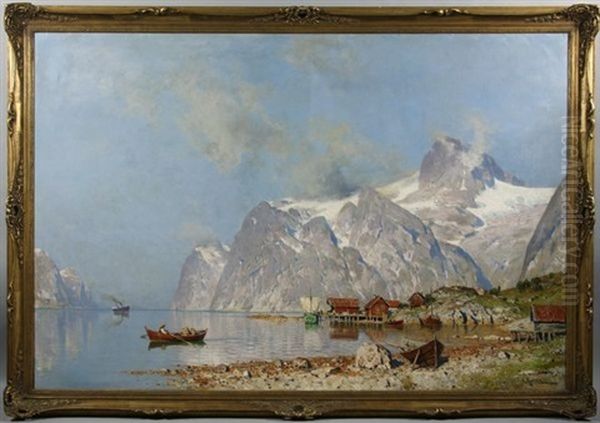 Village Near Fjord - view 1