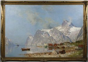 Village Near Fjord