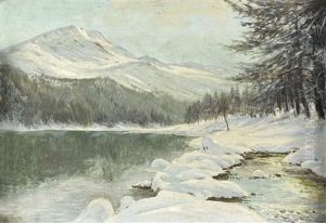 Winterlandschaft Bei St. Moritz by Walter Moras