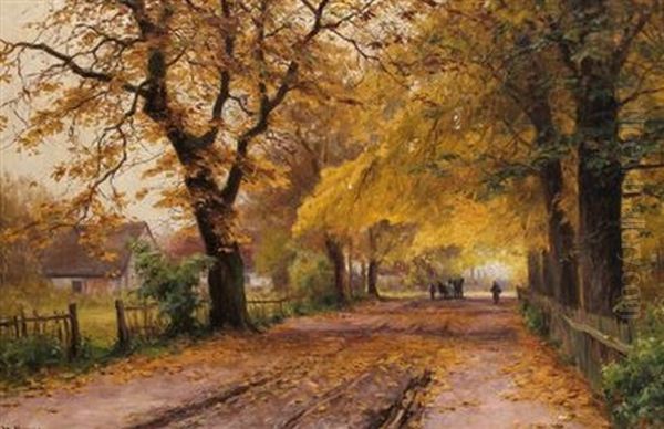 Herbstliche Allee - view 1