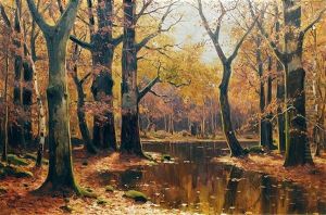Waldlandschaft Mit Teich by Walter Moras