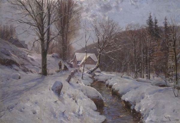 Winterlandschaft Mit Figurlicher Staffage - view 1