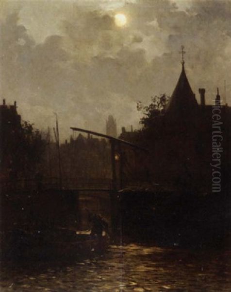 Amsterdam By Night, With The Schreierstoren In The Foreground - view 1