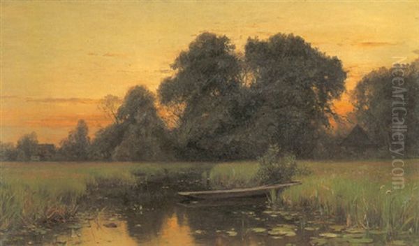 Abendliche Havellandschaft Mit Kahn - view 1