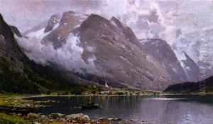 Hochgebirgslandschaft Mit Spiegelndem See