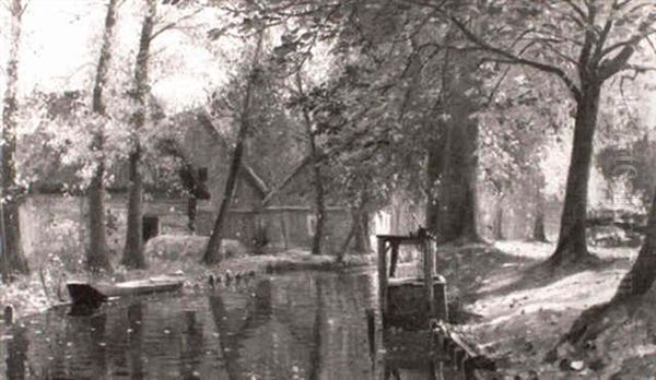 Wooded Landscape With Cabin - view 1