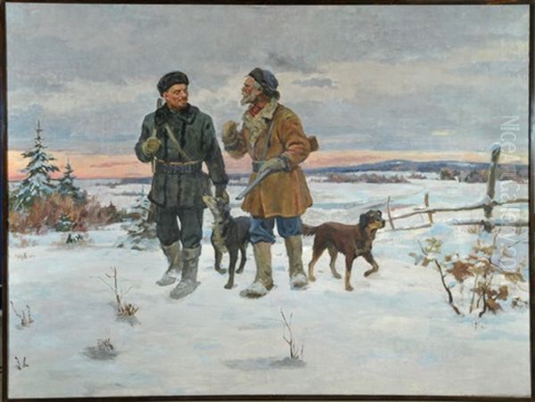 Lenin Auf Der Jagd In Verschneiter Landschaft - view 1