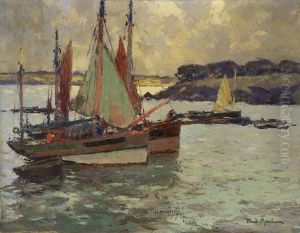 Segelboote Bei Douarnenez by Paul Morchain