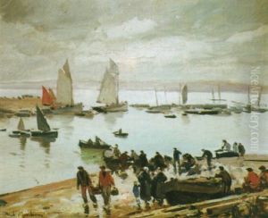 Sur La Cale - Thoniers Sous Voiles En Bretagne by Paul Morchain