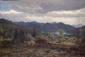 Landskap Med Seter by Gustav Adolph Mordt