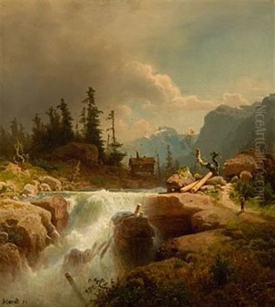 Landskap Med Foss - view 1