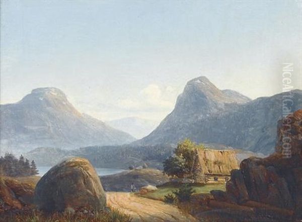 Gebirgspartie Mit Hutte - view 1
