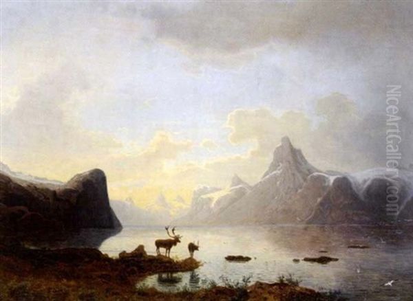 Fjellandskap Med Reinsdyr - view 1
