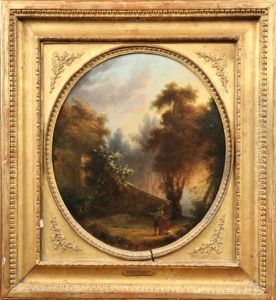 Jeune Couple Se Promenant Dans Un Parc by Louis Gabriel Moreau