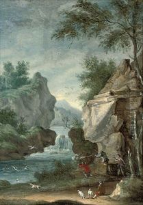 A Wooded River Landscape A Wooded River Landscape
