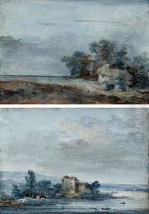 A House On A Peninsula, Mountains Beyond A House On A Peninsula, Mountains Beyond