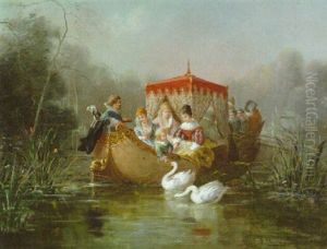 Boating Party by Adolph Ferdinand Moreau