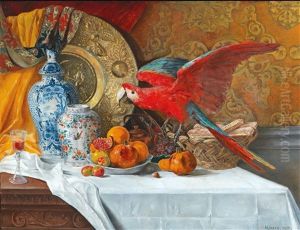 Large Still Life With Parrot Large Still Life With Parrot