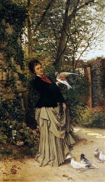 Jeune Femme Aux Pigeons - view 1