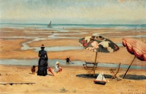 La Plage D'houlgate by Camille Nelaton Moreau