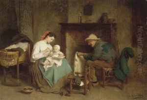 Feeding The Baby by Charles Moreau