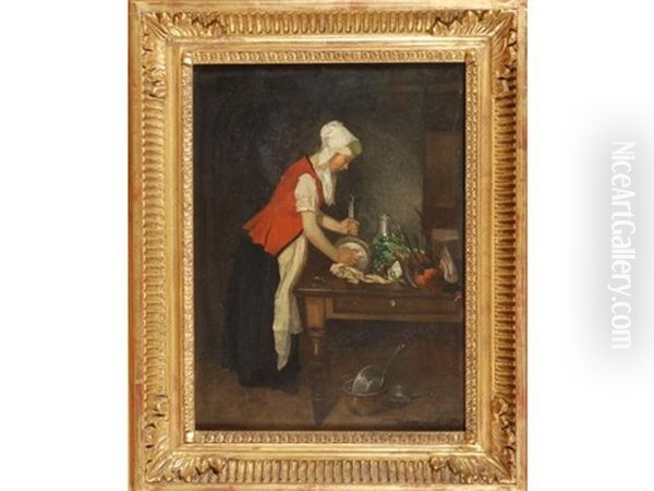 Femme Dans Sa Cuisine - view 1