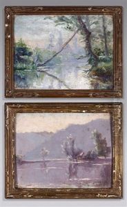 Paysages (2 Works) by Gustave Moreau